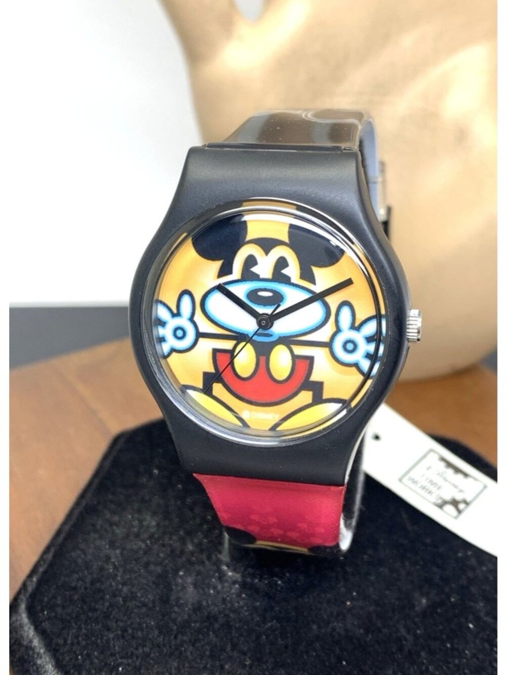 Disney Mickey Mouse Unisex Watch Vintage Quartz Rubber Strap 34mm